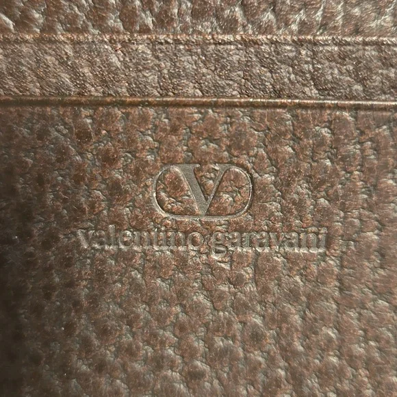 Valentino Garavani Leather Wallet Dark Brown